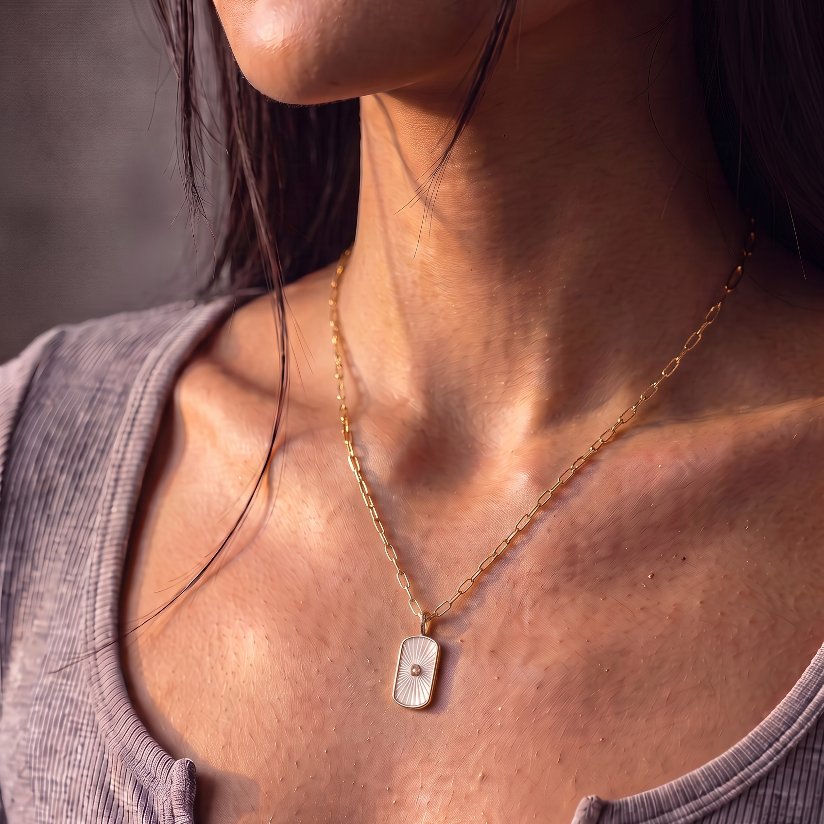mystical pearl sunburst necklace